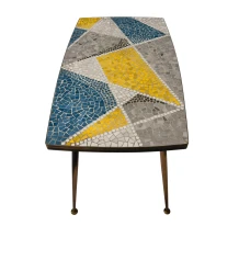 Mid-Century Modern Coffee Table with Mosaic Top by Berthold Muller, 1950s